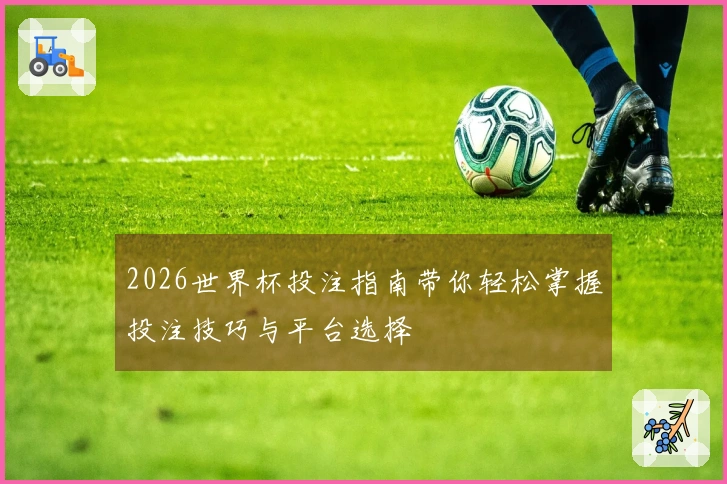2026世界杯投注指南带你轻松掌握投注技巧与平台选择